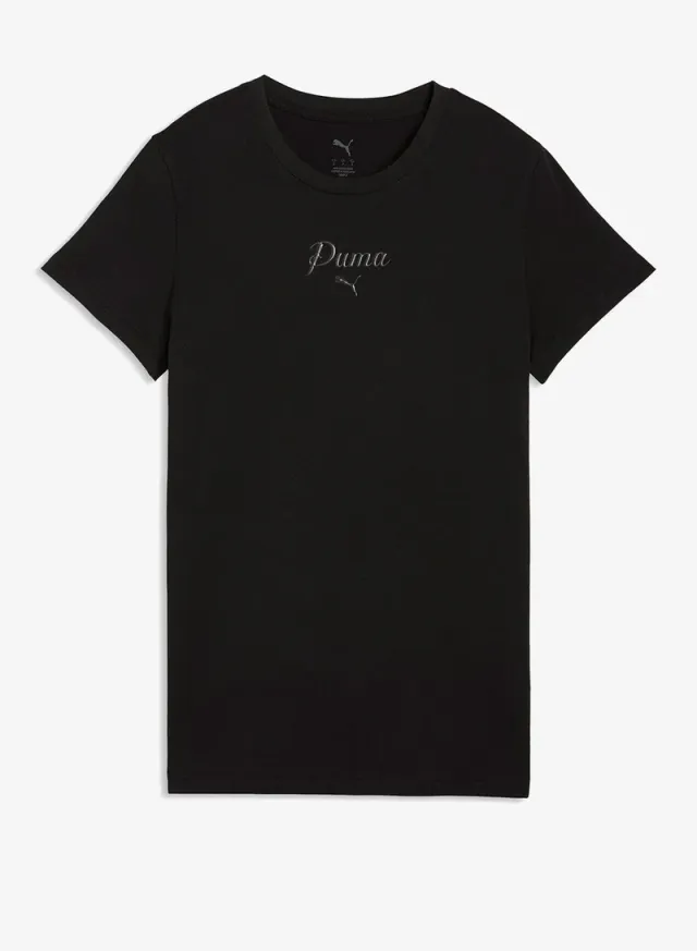 Essential Script T-Shirt Black