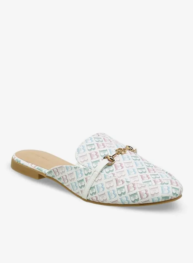 Women's Monogram Print Mules – image 2