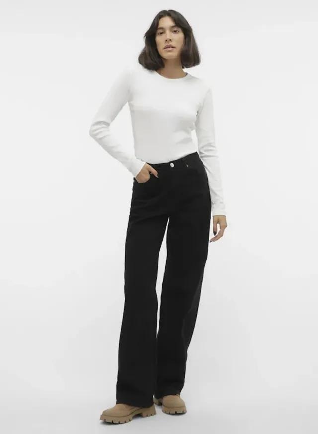 Vero Moda Women's Long-Sleeve O-Neck Tight Fit Top – image 3