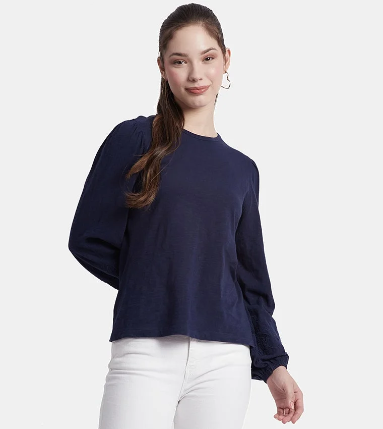 Beverly Hills Polo Club Women's Knit Top Deep Blue