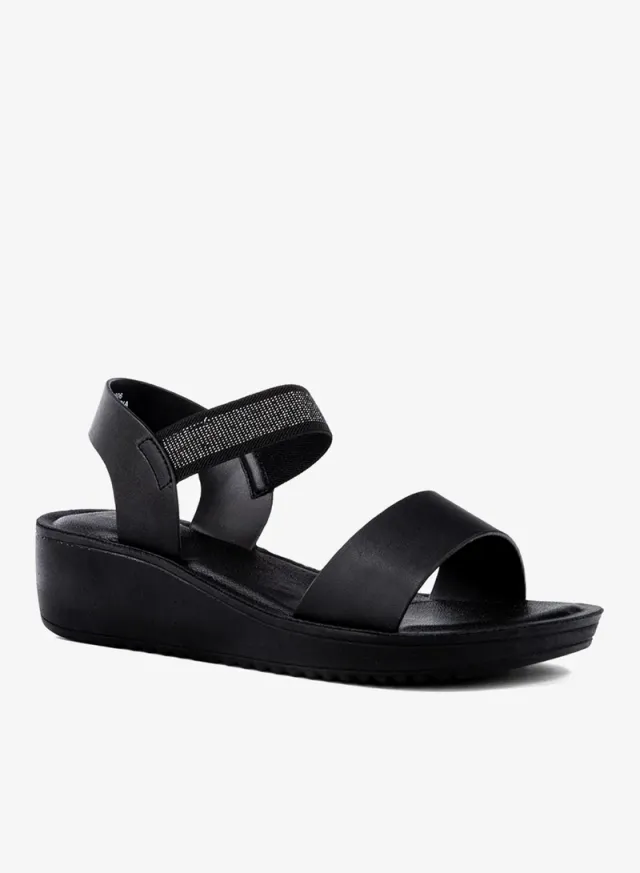 Embellished Elastic Wedge Sandals – image 2