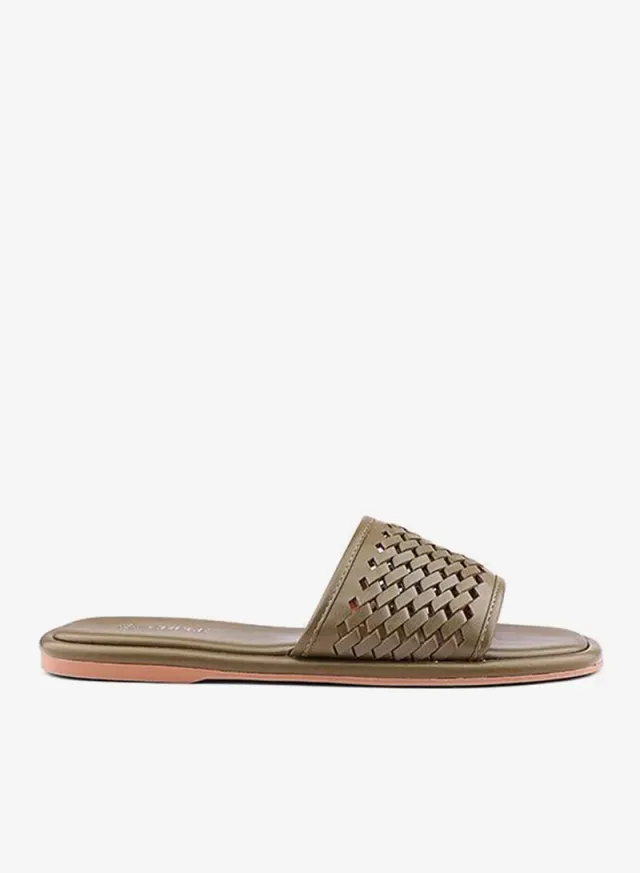 Cuple Women's Brown Flat Slide Sandals – Slip-On Casual Design – image 2