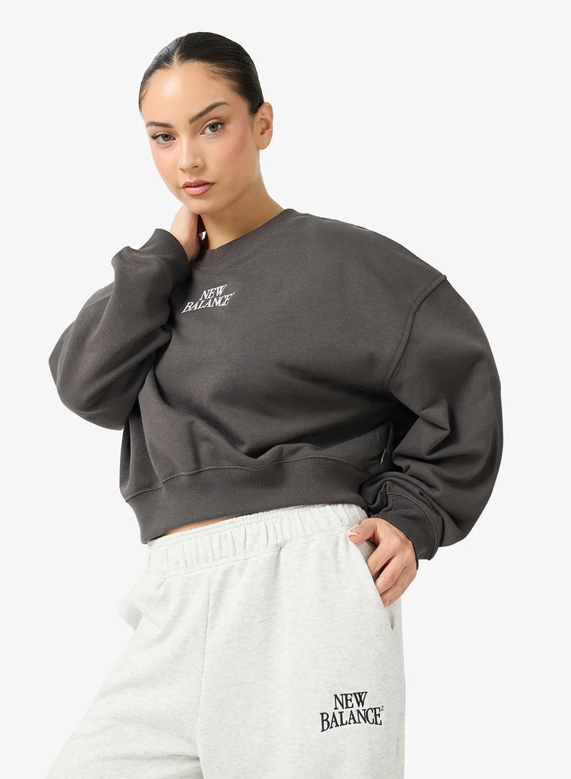 Linear Heritage French Terry Sweatshirt Grey