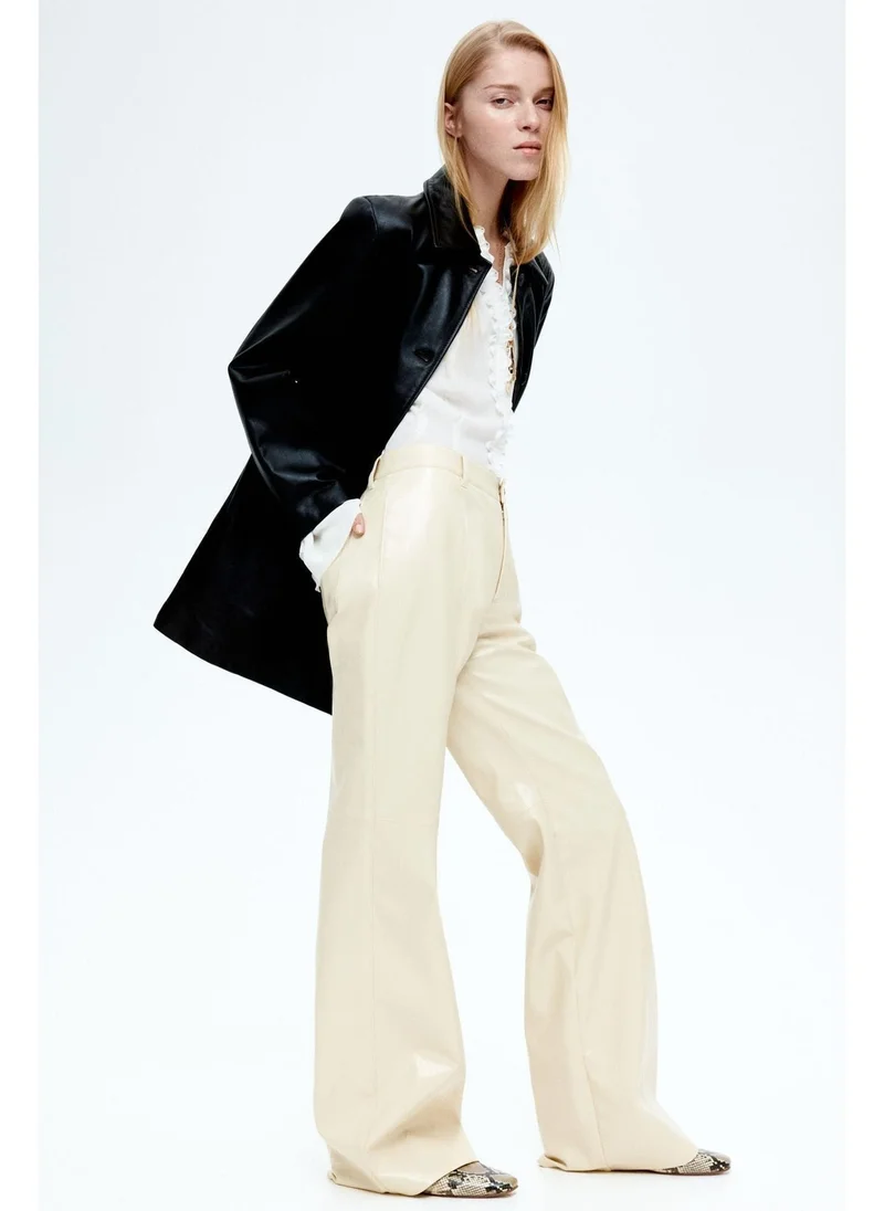Coated Trousers Cream