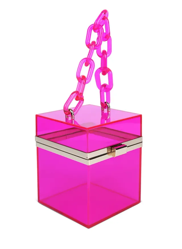 Clear Cuboid Box Clutch - Blue – image 5