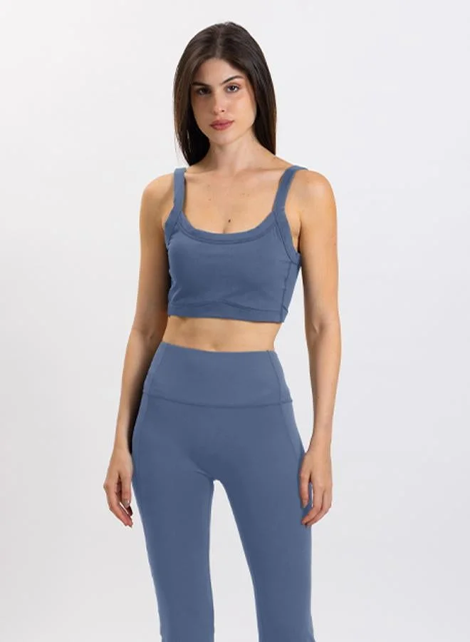 Soft Crop Top Blue