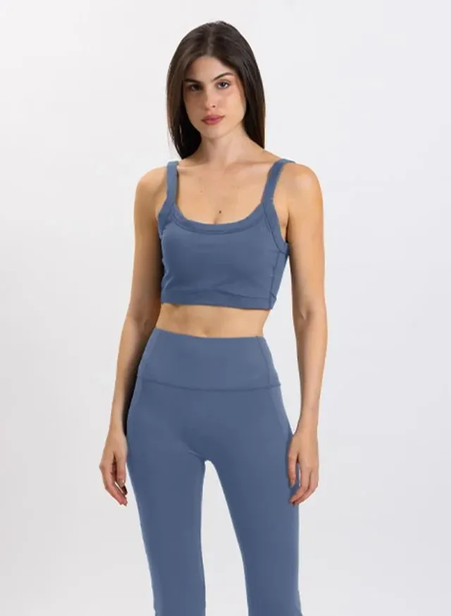 Soft Crop Top Blue