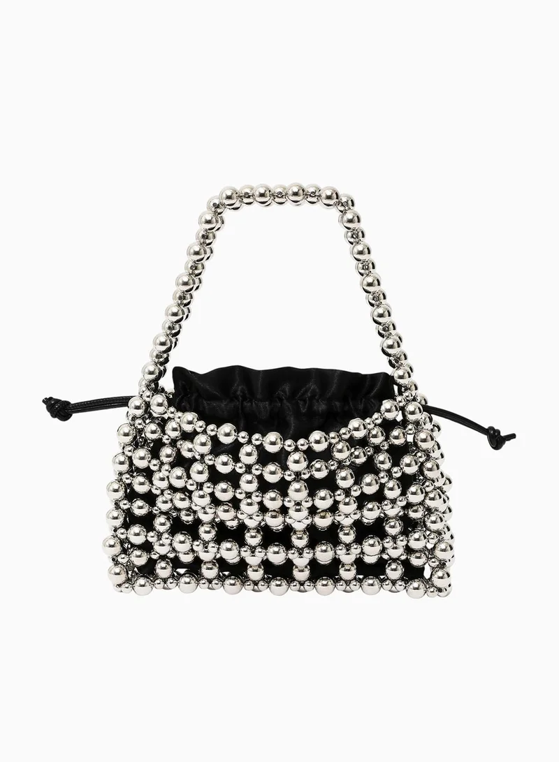 Beaded Top Handle Bag