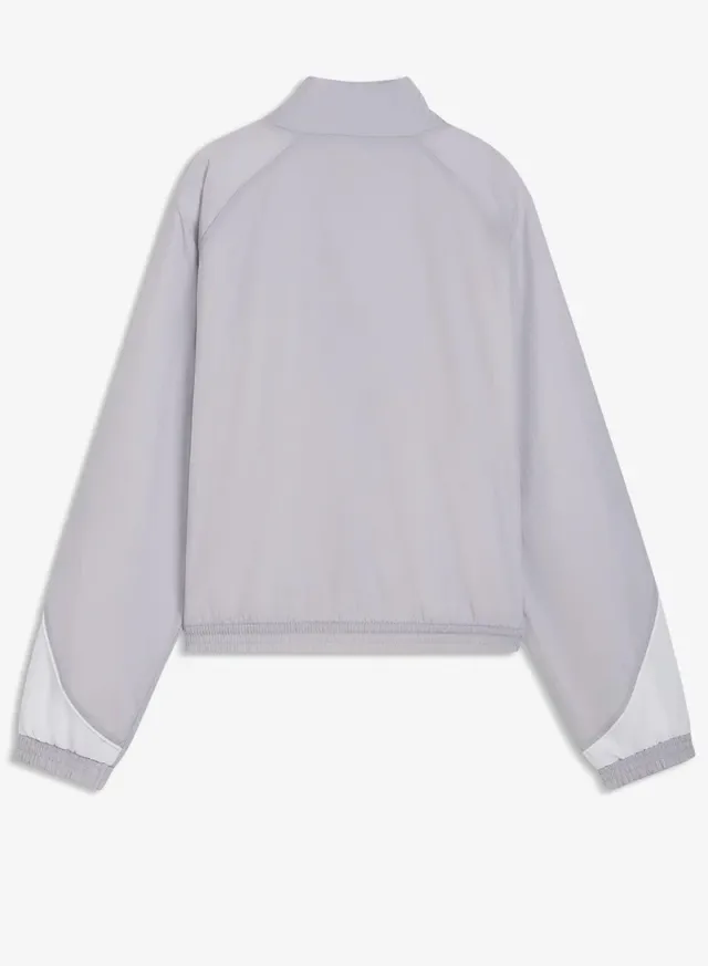 Relaxed Woven Jacket Light Gray – image 5