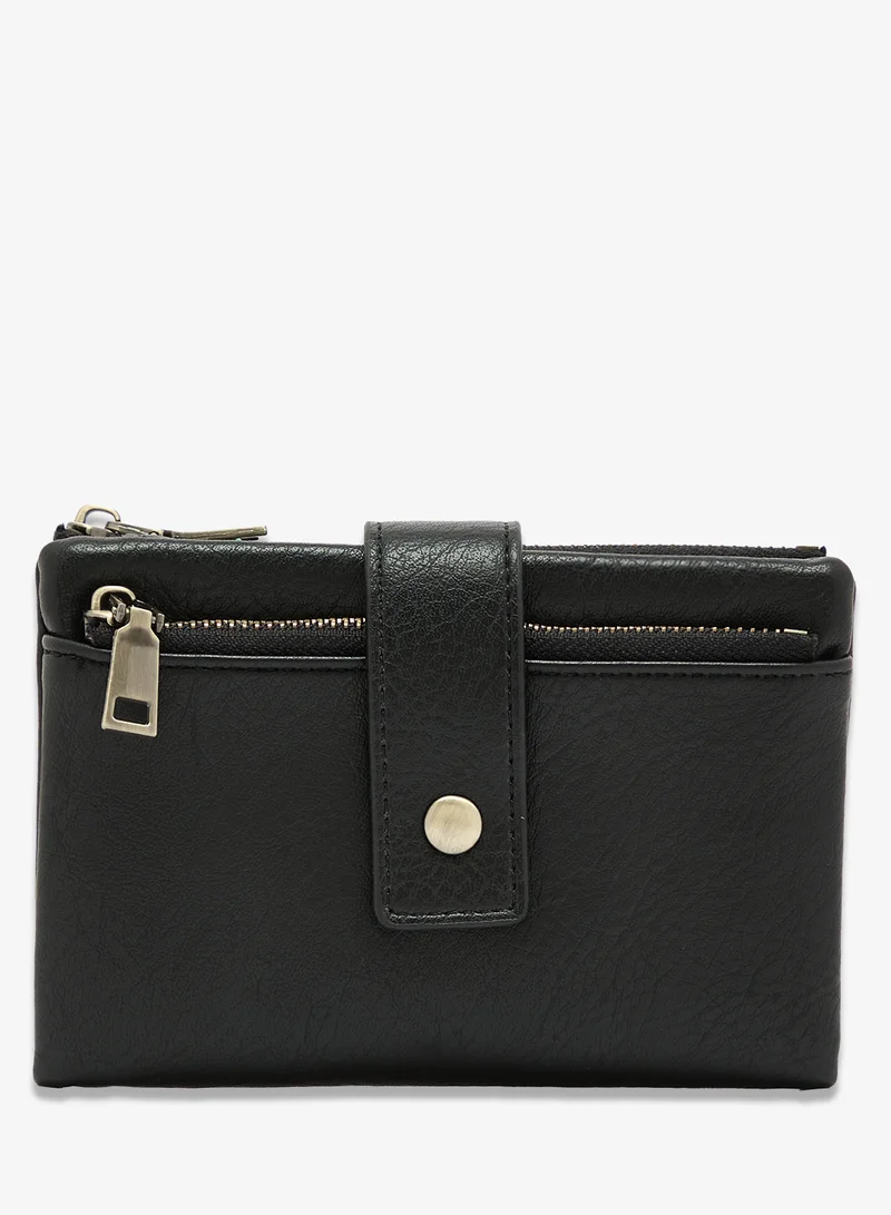 Classic Gold Accent Wallet Black