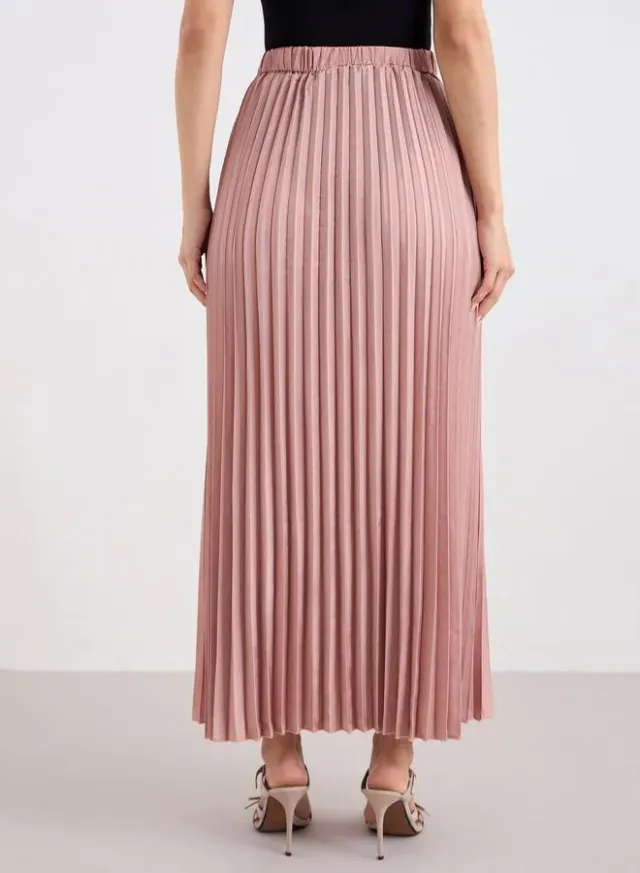 Styli Satin Pleated Maxi Skirt – image 4