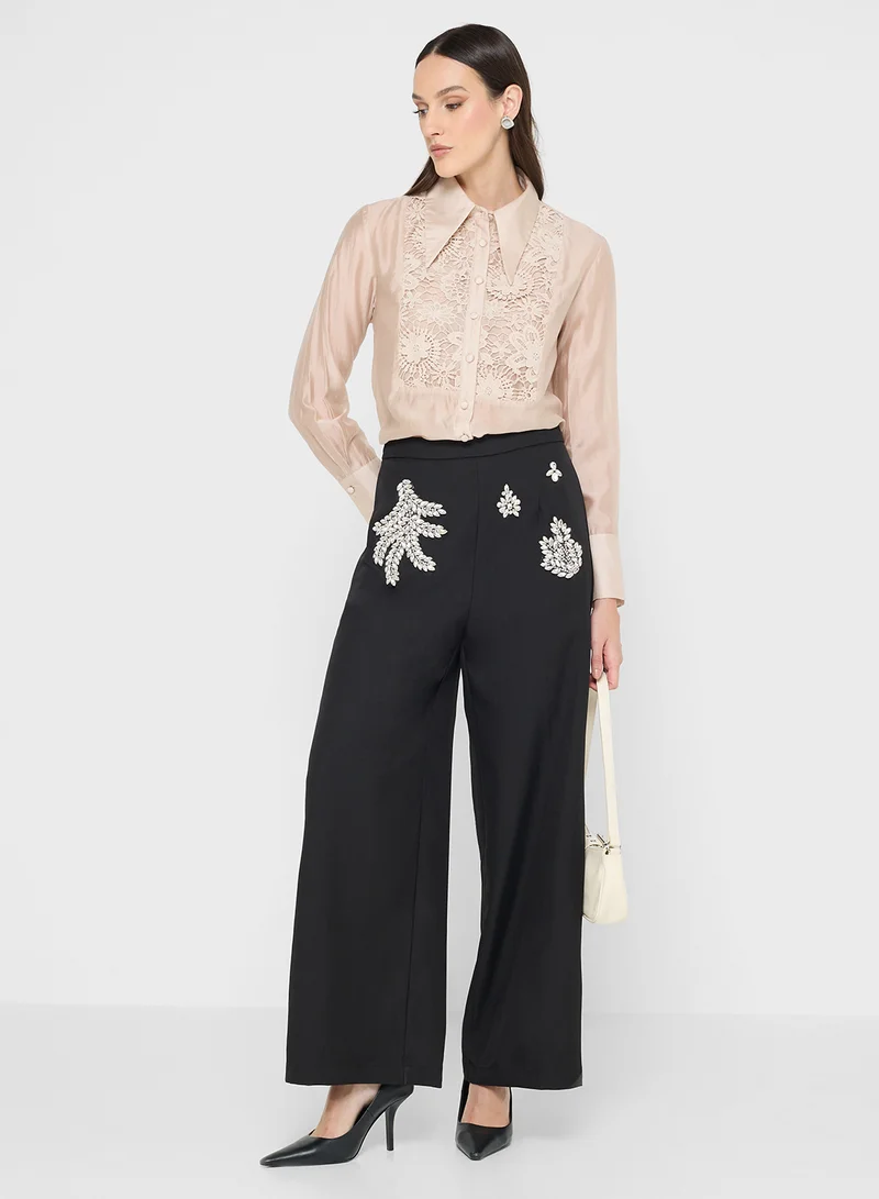 Embellished Trouser Black