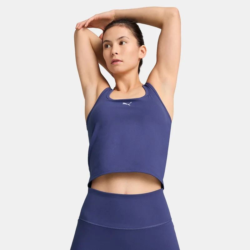 Women's CLOUDSPUN 2-in-1 Mesh Tank Top Medium Slate Blue