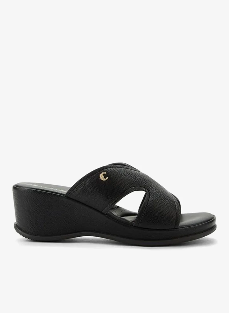 Slip On Sandal With Wedge Heel