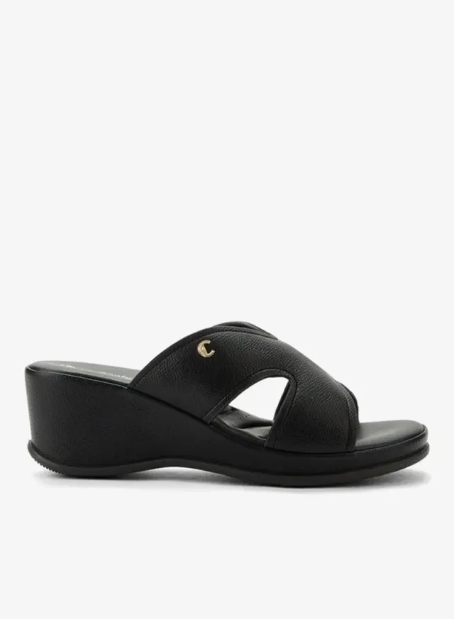 Slip On Sandal With Wedge Heel