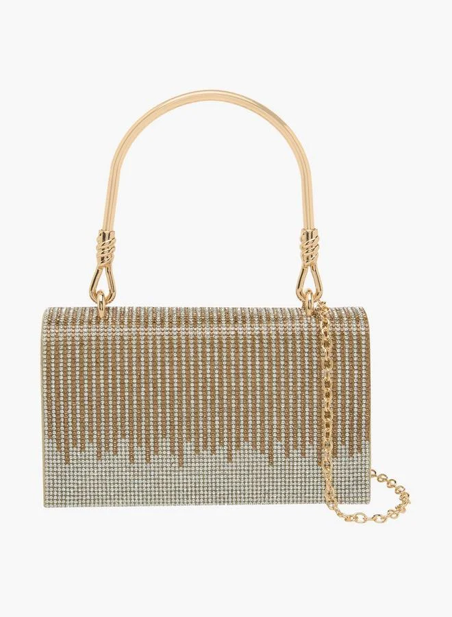 Rhinestone Embellished Clutch With Button Closure Ramadan Collections