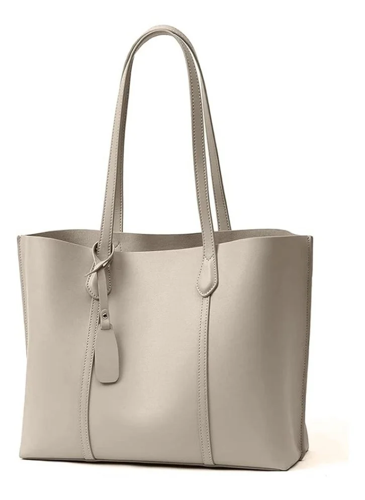 Fob Detail Tote Bag Beige