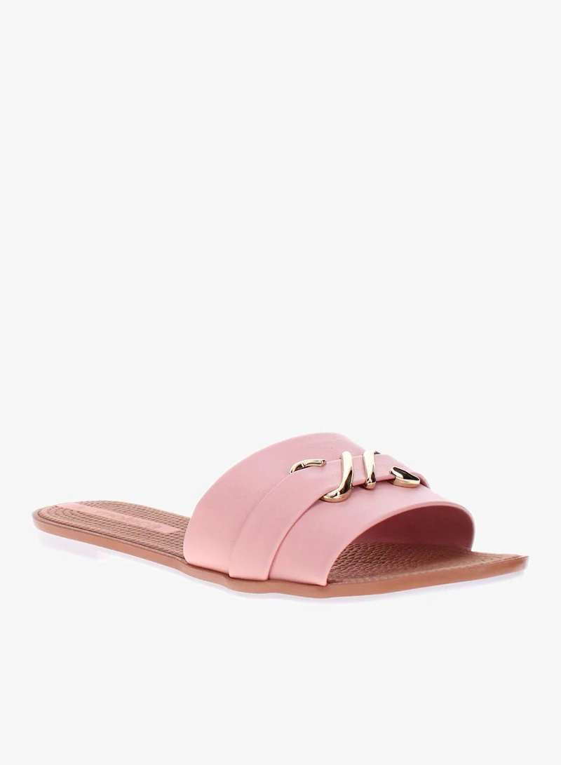 Moleca Women's Casual Slip-On Slides Pink