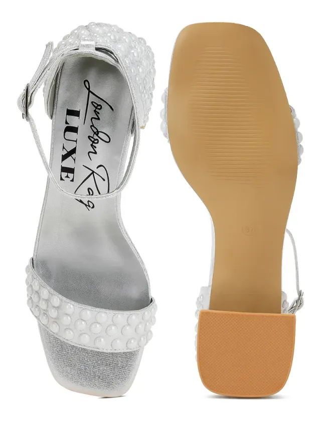 Rhinestone Shimmer Sandals Bronze – image 4