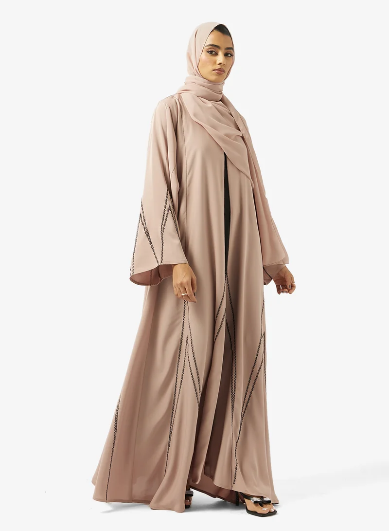 Embroidered Abaya & Sheila Set