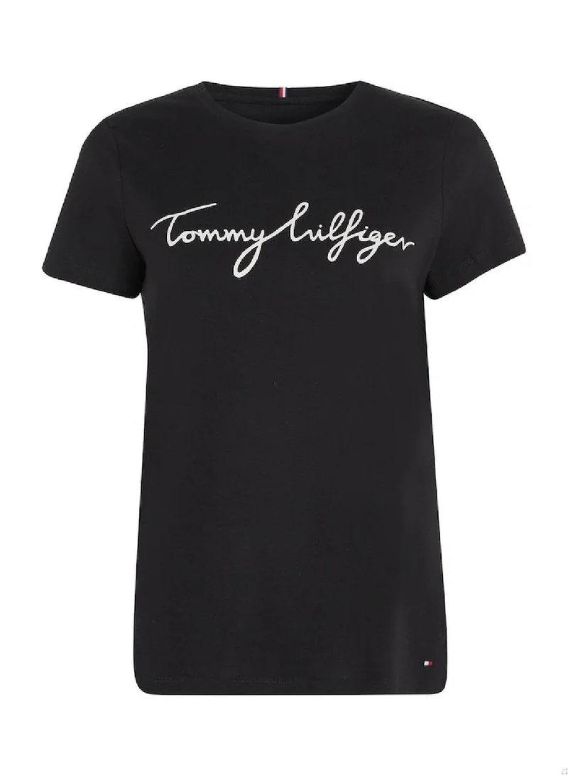 Heritage Logo Crew Neck T-Shirt Black