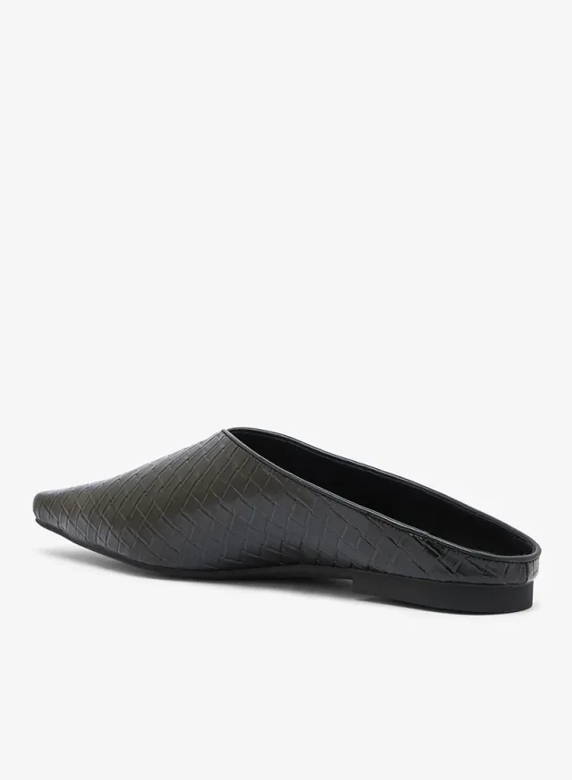 Woven Texture Open Back Flats – image 4