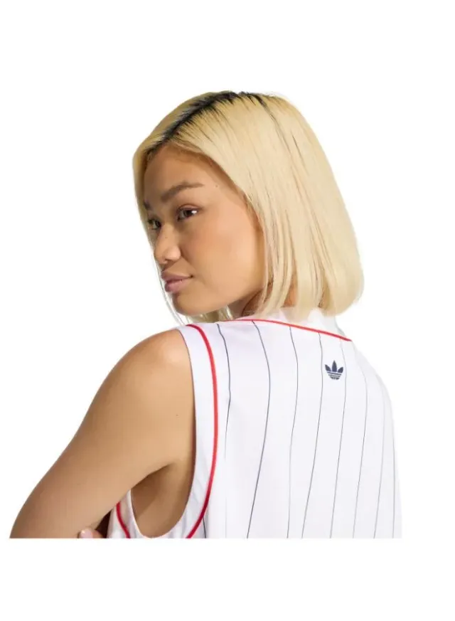 Adidas Originals Women's Loose Fit Mini Dress - White / Night Indigo – image 4