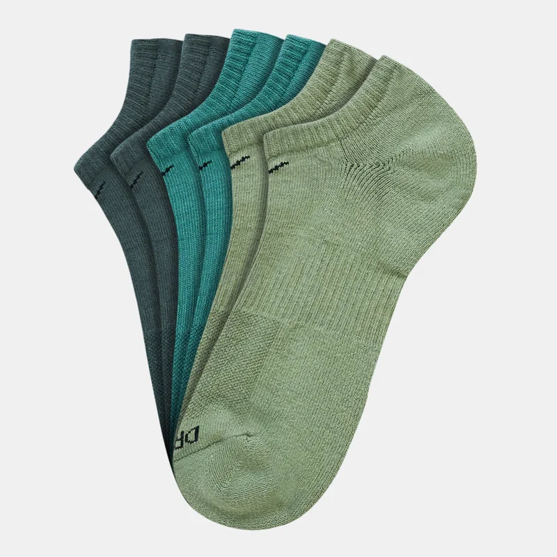 Everyday Plus Cushion No-Show Socks (3 Pairs) Green