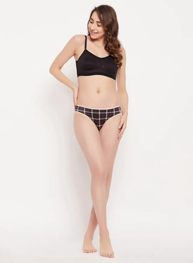 Clovia Pack of 5 Checkered Bikini Panties – image 6