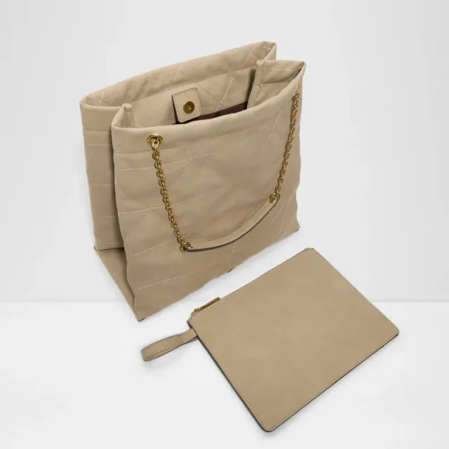 Morgane Buckle Detail Satchel Taupe – image 3