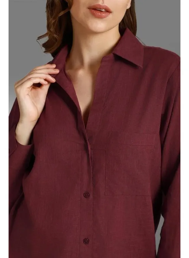 Women's Cotton Button Down Shirt White – image 2