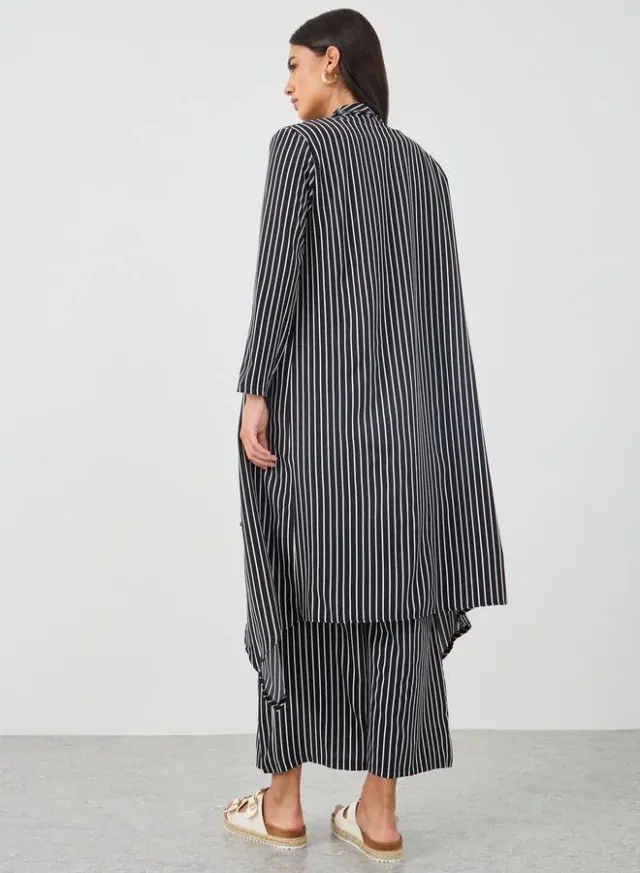 Striped Kimono & Wide Leg Pants Set – image 6