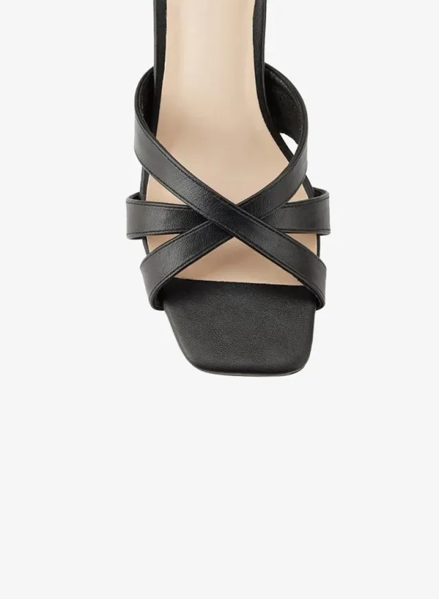 Women's Stiletto Slip-On Sandals Brown – image 4