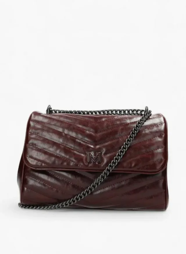 Textured Chain Shoulder Bag