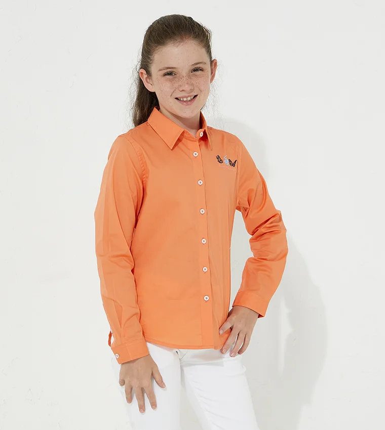 Long Sleeve Shirt Pink-Orange