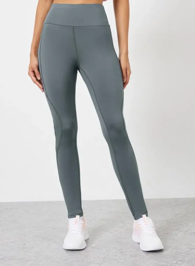Reflective Striped Mesh Pocket 7/8 Leggings – image 3