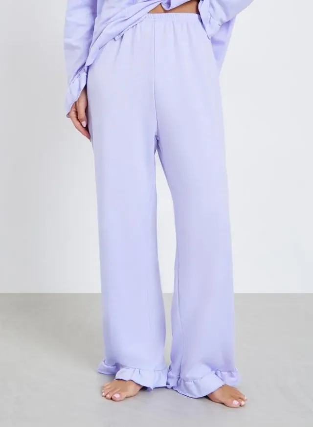 Flounce Neck Shirt and Pyjama Set – image 4