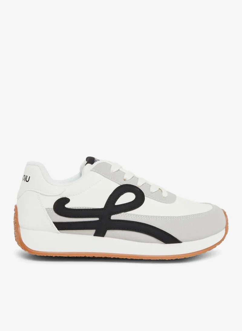 Retro Lace Up Sneakers White