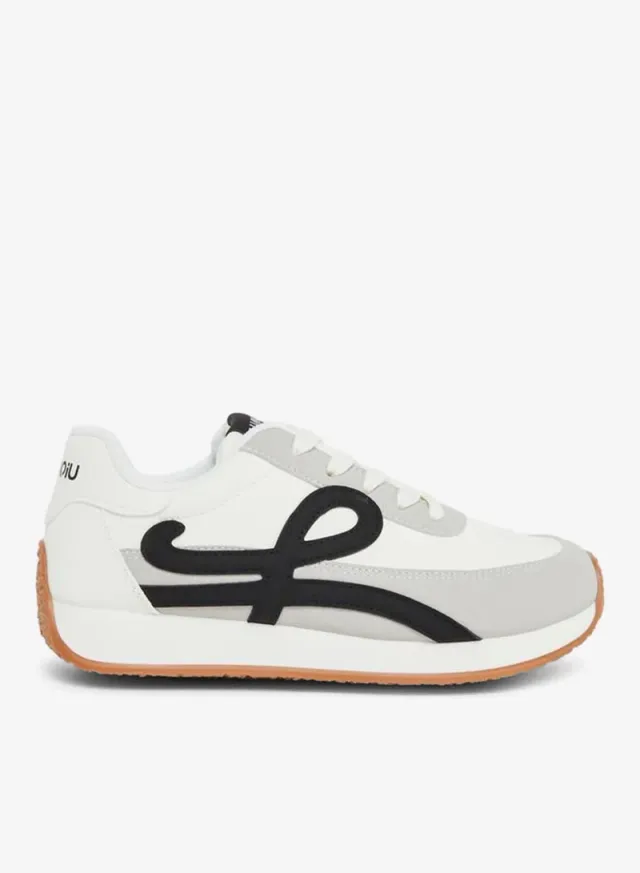 Retro Lace Up Sneakers White