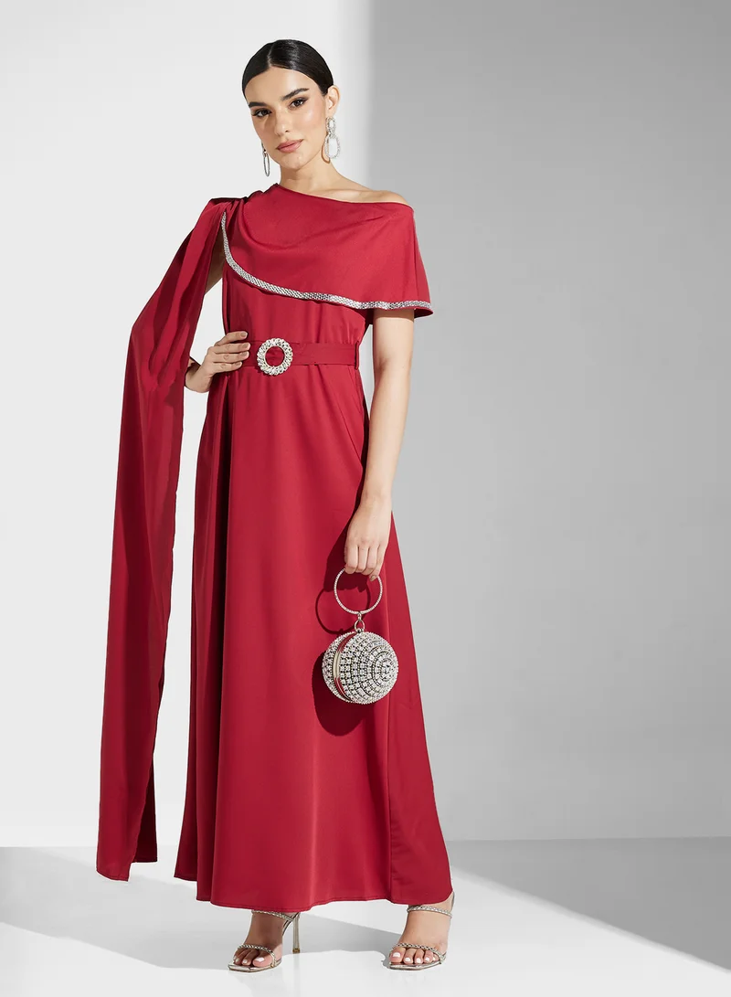One-Shoulder Maxi Dress