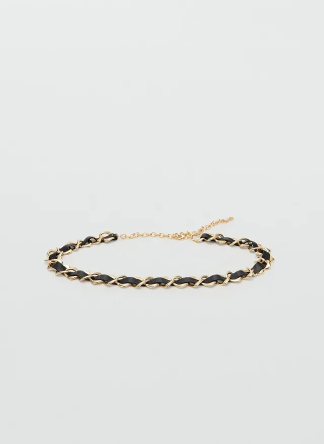 Combined Chain-Link Belt Silver