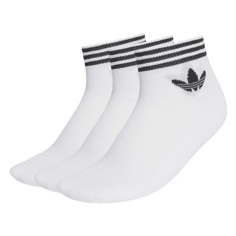 Island Club Trefoil Ankle Socks (3 Pairs) White