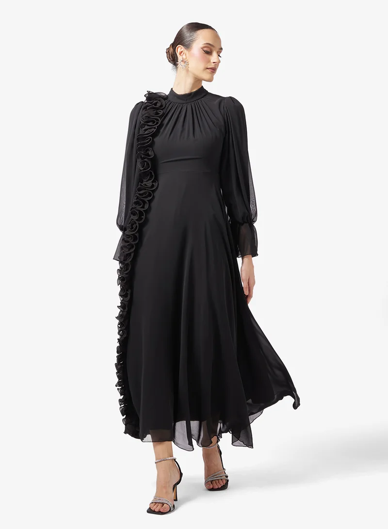 Ruffled A-Line Dress