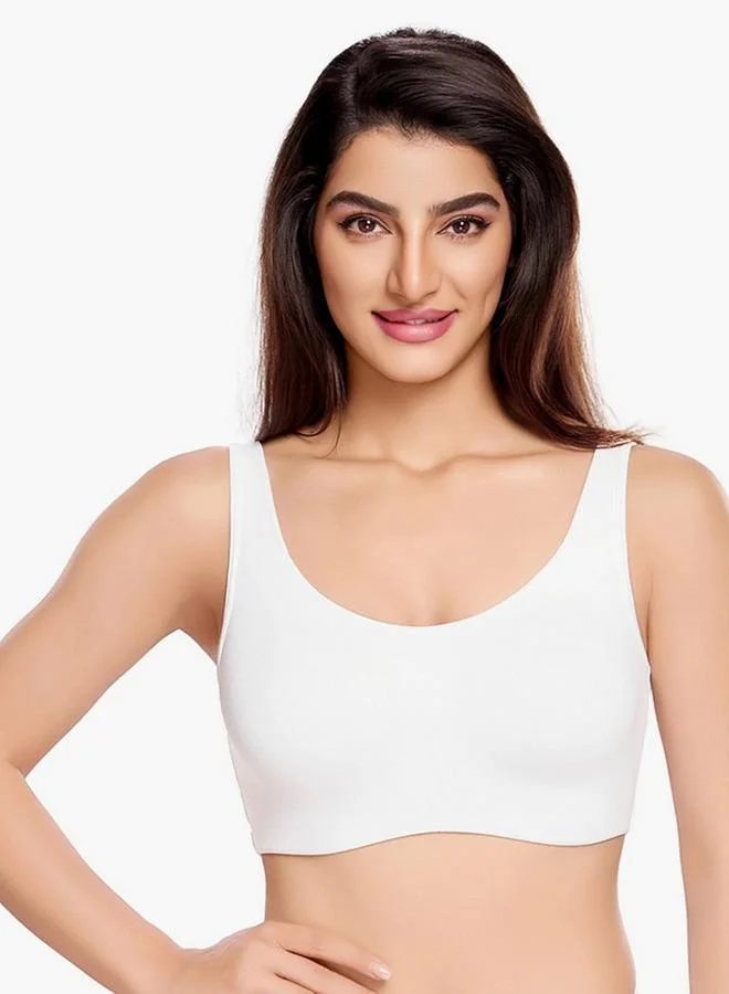 Juliet Full Coverage Non-Padded Sports Bra White