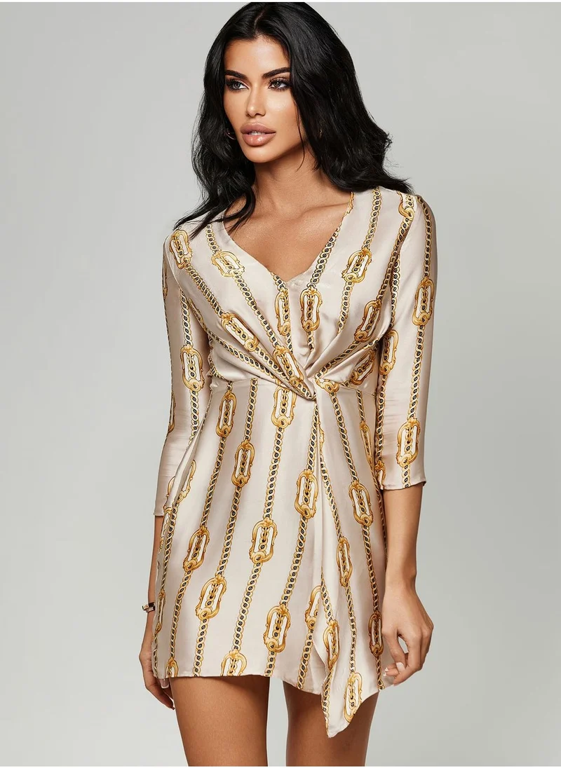 Elegant Chain Print Dress