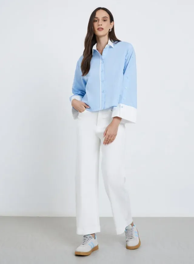 Styli Contrast Collar Buttoned Shirt – image 2