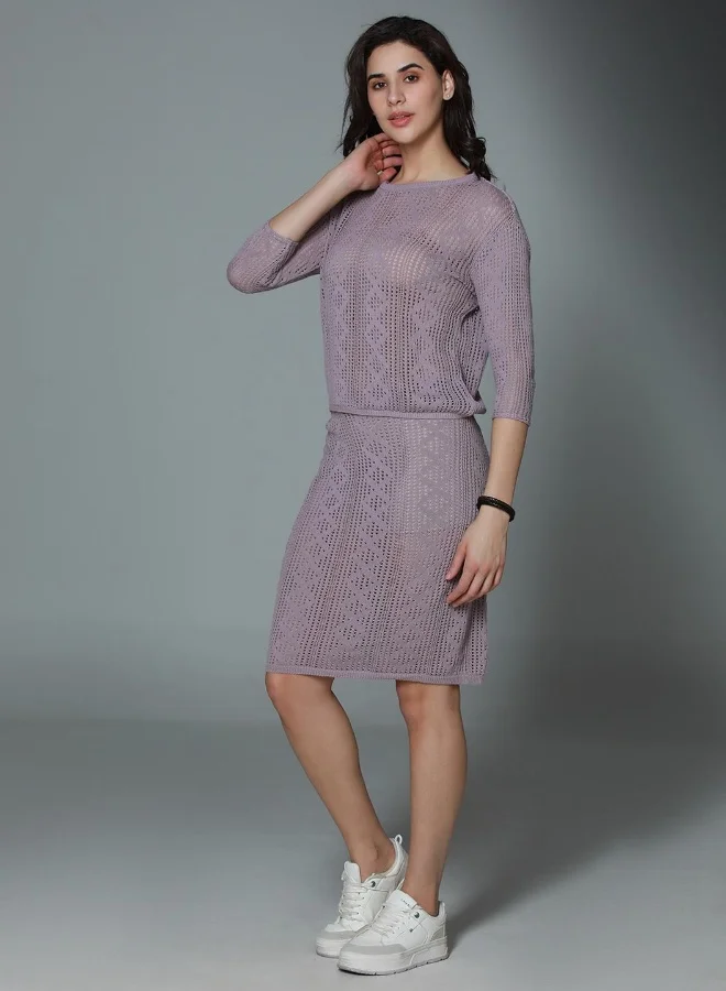 Women's Regular Fit Co-ord Set Lilac