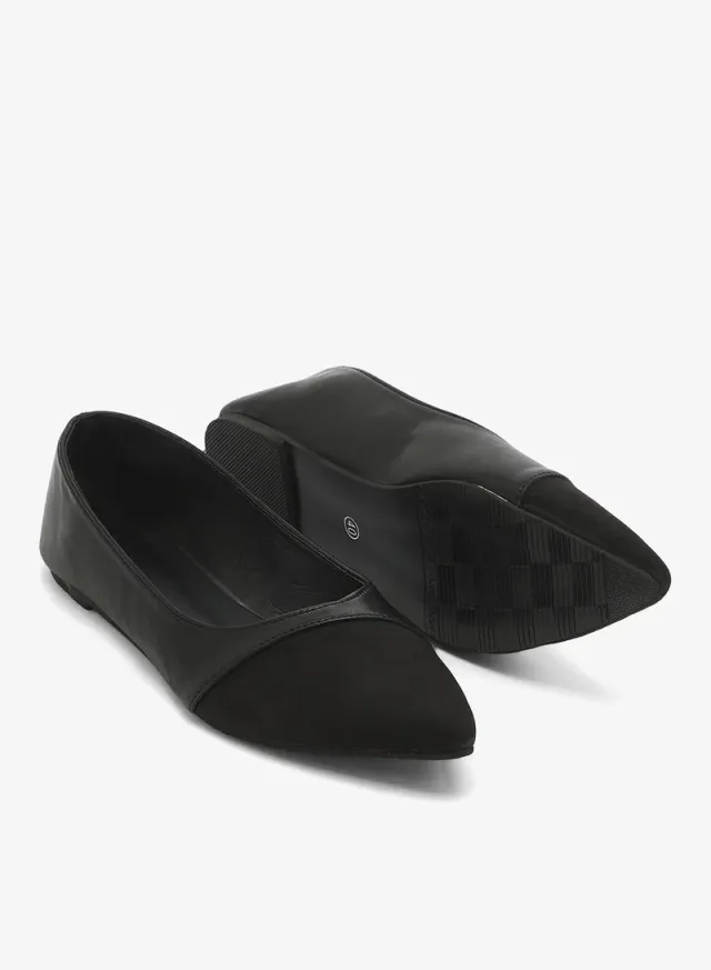 Two-Tone Suede Ballet Flats – image 3