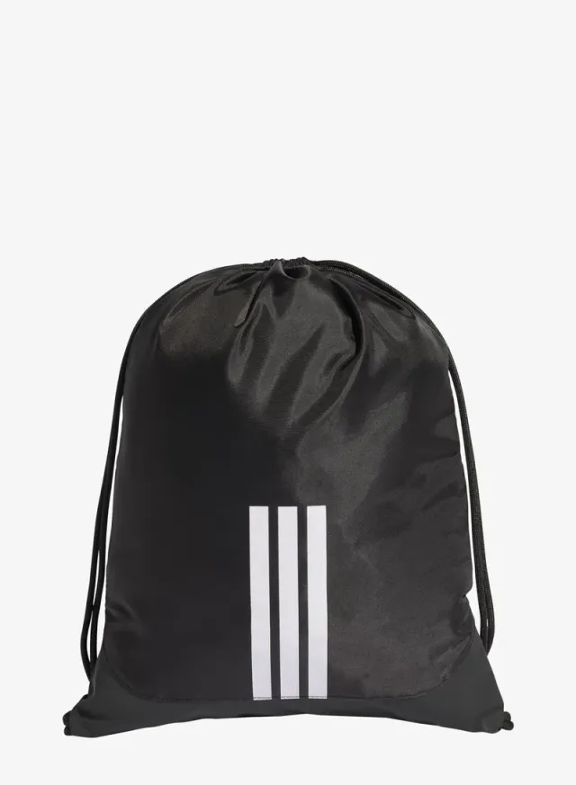 Recycled Polyester Drawstring Gym Sack - Black/White – image 2