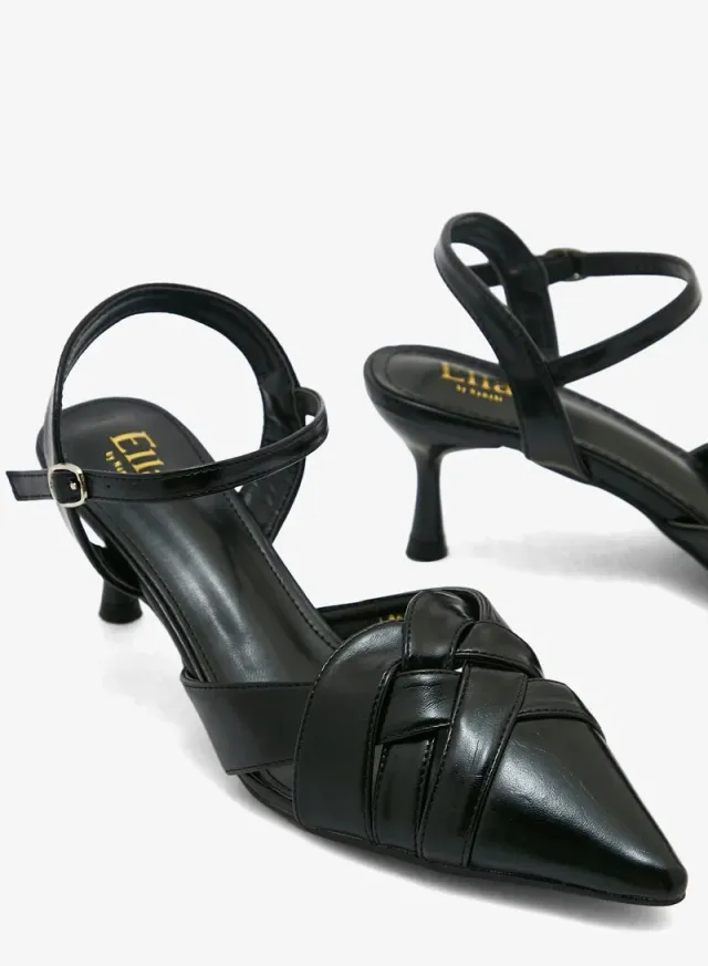 Interwoven Ankle Strap Pointed Pump – image 4